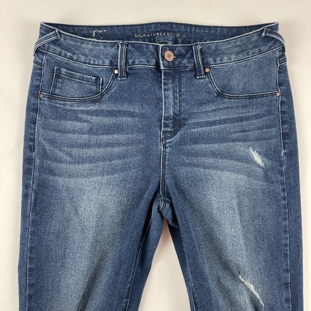 4 What Its Worth Womens Jeans Dark Wash 10 - Picture 2 of 7